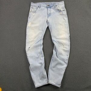 G-Star RAW 3D Arc Slim Jeans size 34x34‎ Twisted Stretch Denim Moto Distressed